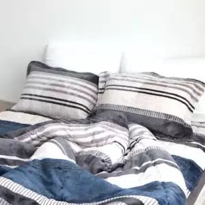 부드럽고 푹신한 겨울 밍크 극세사 퀸 이불 패드 세트