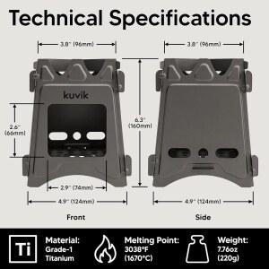 쿠빅 티타늄 생존을 스토브 캠핑 배낭여행 소형 우드 초경량 위한