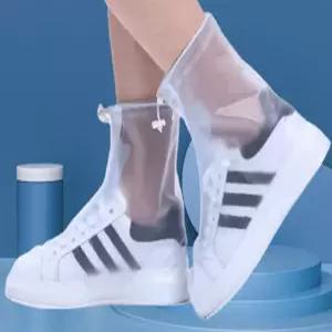 눈 비와도 뽀송한 내 신발 투명 비닐 장화 레인슈즈 신발방수커버 (숏)M12313