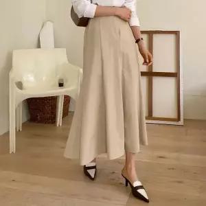 [하프클럽/]여자 뒷밴딩 머메이드 코튼 롱스커트
