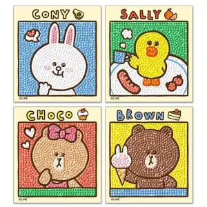 라인프렌즈 디저트 (4종) (스티커) 보석십자수