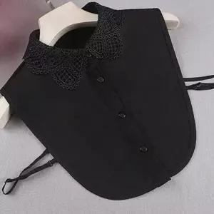 여성 가짜 셔츠 레이어드 넥 케이프 목 카라 라운딩가짜셔츠