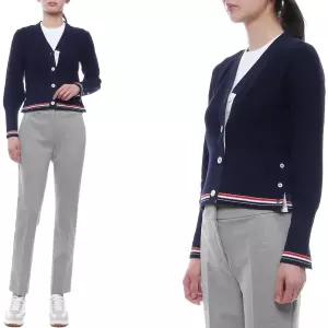 [롯데백화점]톰브라운 25SS 여성 클래식 코튼 브이넥 가디건 FKC641A Y3030 415 25S