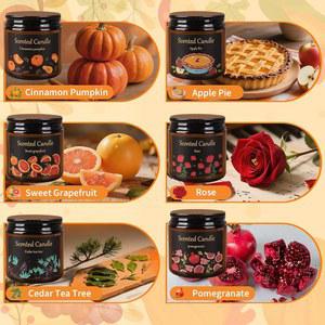 가정용 에어로로마 캔들 크리스마스 21온스 6팩 세트 아로마테라피 왁스 소이 내추럴 위한 생일 발렌타인데이를 앰버 선물 캔들 세트 여성용