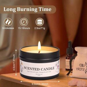 여성 남성용 크리스마스 동료를 6팩 소이 위한 선물 향초 캔들 향초 어머니 세트 가정용 추수감사절 천연