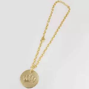 [에이치플러스몰]강아지 크라운 골드 체인 목걸이 1P 반려견 이름표 애견산책목줄