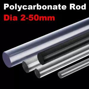 아크릴봉 2Pcs PC 막대 500mm 직경 2-50mm 투명 고온 방지 폴리 카보네이트 솔리드 라운드 사용자 가능