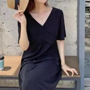 [SBD] 307P662S 리본 브이랩 원피스 무지 빅사이즈