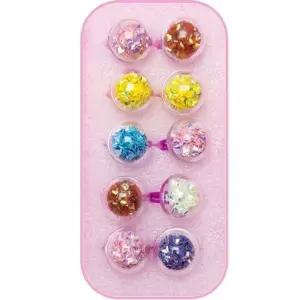 [알티피아]아동 10개세트 조절 다이아몬드 글리터 반지 사이즈