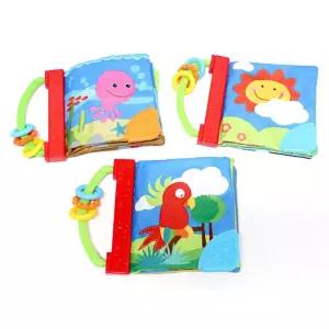 감각자극 오감 두뇌발달 아기 헝겊책 3종 잡기놀이 흥미유발 오감자극 인지훈련 푹신촉감 IQ