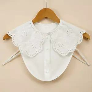 펀칭 자수 빅 페이크 카라 넥케이프 이너카라 빅카라 aBR7+7gkv