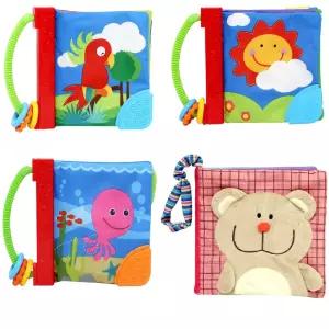 3개월 아기 호기심 감각발달 헝겊책 4종 오감자극 잡기놀이 출산선물 운동발달 발달완구 추천