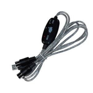 HQRP USB 인아웃 MIDI 인터페이스 케이블 컨버터 PC와 음악 키보드 어댑터 코드가 야마하 PSR-225GM 61 키 교육용 키보드와 함께 작동합니다