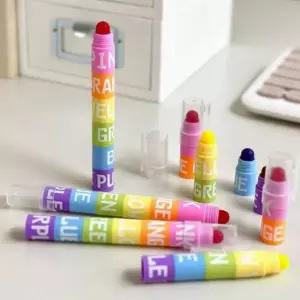 [문구/오피스] 줄줄이야광펜 블럭스틱형광펜 12개고체형광펜 파스텔 12개 중요부분체크