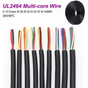 무연납 실납 납땜 와이어 2-10m UL2464 멀티 코어 30 28 26 24 22 20 18 16 14AWG/2 3 4 5 6 7 8 9 10 채널