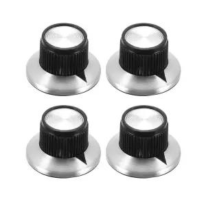 uxcell 4Pcs 스피커 제어 노브 파워 앰프 24x14mm 화살표 표시 캡 6mm Dia 샤프트 포텐티오미터