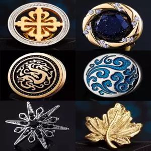 남자 명품 정장 뱃지 골드 남성 레트로 브로치