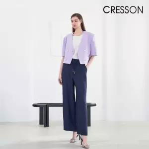 크레송 네이비 아세테이트 와이드 팬츠 C242B401A_26