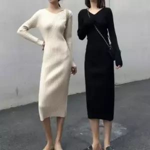 [SBD] 나시 청치마 카라 미 슬림핏 롱 스타일 브이넥 원피스