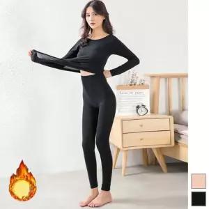 여성 한겨울 필수 슬림핏 따뜻한 발열 기모 내의세트 HCW9+9NXh