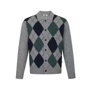 매장정품 닥스 DAKS SHIRTS 울100 아가일 카라 가디건 그레이 DLW1SWCD104G1 684873