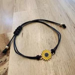 [에이치플러스몰]재물운 커플 우정 해바라기 줄 팔찌 매듭 소원 발찌
