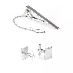 남자 와이셔츠 악세사리 넥타이핀 커프스버튼 세트 iqO9+3ziF