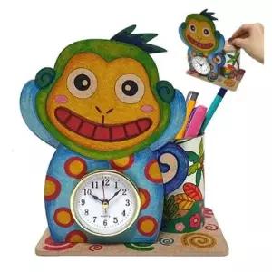 [문구/오피스] 만들기 연필통 저금통뚜껑추가 시계 원숭이 2EA 만들기대장