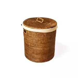 스몰 라탄 원형 세탁 바스켓_소형