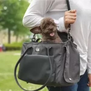 반려견이동가방 강아지 숄더백 이동 가방 그레이 M 기내 외출 여행 1P