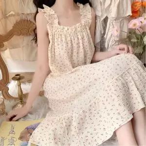 수면잠옷세트 여성 귀여운 러블리 체리 패턴 여름 나시 원피스 잠옷