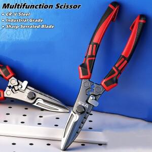 다기능 전기공 가위, 렌치가 포함된 크림핑 와이어 절단 도구, 금속판 및 케이블 항공