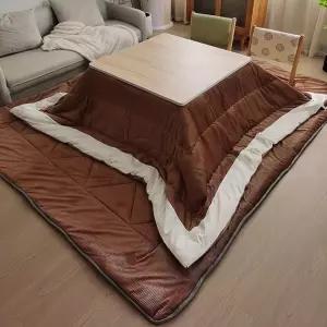 히터와 담요가 있는 코타츠 테이블 이불이 일본 카펫 4pcs/세트 색상 브라운-B 사이즈 80 45cm