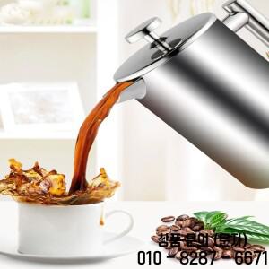 이중 벽 차 메이커 냄비 대용량 에스프레소 커피 머신 프렌치 여과기 스틸