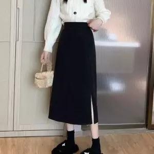 [SBD] 롱 데일리 슬릿 치마 여성 외출 스커트 편한 디테일