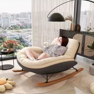 흔들 의자 1인용 편안한 쿠션 야외용 안락체어 리클라이너 스윙 라탄 접이식 빈티지