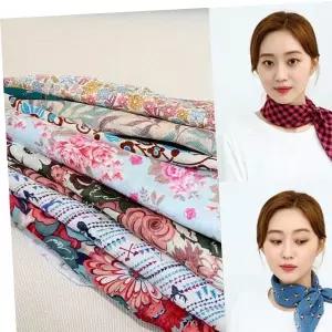 국산 순면 스카프 손수건 사각 등산 머플러 손목수건 두건 단체선물 개별포장