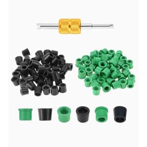 Mtsooning 100 PCS HVAC 1/4 퀵 씰 호스용 도구 코어 제거 O 밸브 에어컨 커플러 냉동 고무 링 가스켓 충전