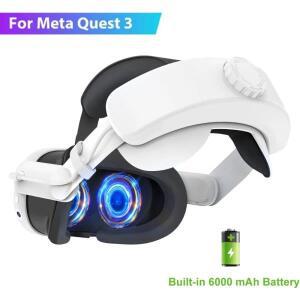 Meta Quest 3 VR 헤드셋용 T1 엘리트 스트랩   없음/6000mAh 배터리 포함 액세서리용 충전
