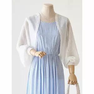 [하프클럽/커스텀에이블]나그랑 벌룬 볼레로 가디건_T2507CD033B