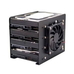 PC 케이스용 냉각 팬이 포함된 4슬롯 3.5 HDD 브래킷, 기계식 하드 디스크용 스택형 홀더 A