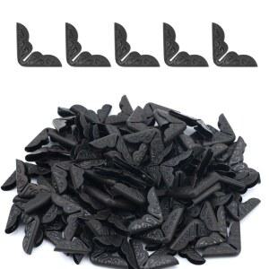 100pcs 메탈 북 코너 프로텍터, 빈티지 북 코너 커버 장식용 페이퍼백 북 엣지 프로텍터 사진 앨범 노트북 스크랩북 메뉴 파일 폴더(블랙)
