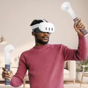 VR 핸들 부착 액세서리  그립 비트 세이버 고릴라 태그 메타 퀘스트 3 컨트롤러용