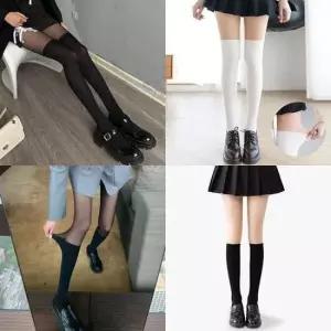 페이크니삭스 페이크투톤스타킹 오버니삭스 시스루 슬림 팬티스타킹