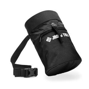 암벽 등반 볼더링용 초크백, 밀봉 가능한 드로스트링 잠금장치, 역도, 체조, 크로스핏(블랙/오렌지)을 위한 허리 벨트가 있는 대용량 지퍼 포켓 운동용 초크백(블랙/오렌지)