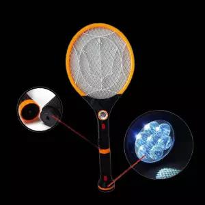 다용도 충전식 전기파리채 손전등 겸용 3중안전그물망