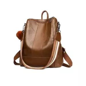 여성 블랙 브라운 투웨이 크로스 백팩 이어폰홀 패션백팩