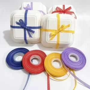 체크 롤 포장끈 45M 구디백 도시락 답례품 선물 리본
