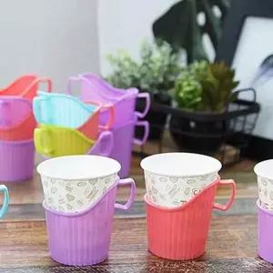 종이컵을 쏙 파스텔 종이컵홀더 4P세트 (랜덤컬러)