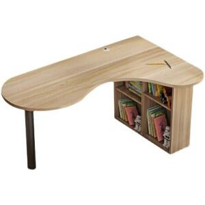 코너책상 라운드 ㄱ자 1m화이트 1m따뜻한흰색 컴퓨터